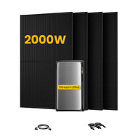 EcoFlow Stream Ultra, All-in-One Speicher für Balkonkraftwerke, mit 4 x 500 Bifaziale Solarmodule, by Powerness
