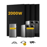 EcoFlow Stream Ultra, système de stockage tout-en-un pour centrales solaires de balcon, avec 4 modules solaires bifaciaux JA Solar de 500 W, par Powerness 