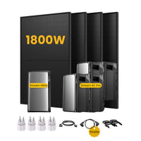 EcoFlow Stream Ultra, système de stockage tout-en-un pour centrales solaires de balcon, avec 4 modules solaires bifaciaux JA Solar de 500 W, par Powerness 