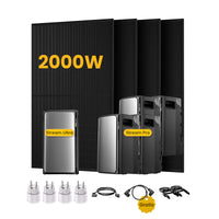EcoFlow STREAM Ultra &amp; Pro, système de stockage tout-en-un pour centrales solaires de balcon, avec 4 modules solaires bifaciaux JA Solar de 500 W, par Powerness