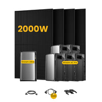 EcoFlow Stream Ultra, système de stockage tout-en-un pour centrales solaires de balcon, avec 4 modules solaires bifaciaux JA Solar de 500 W, par Powerness 