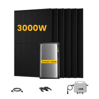 EcoFlow Stream Ultra, All-in-One Speicher für Balkonkraftwerke, mit 6 x 500 Bifaziale Solarmodule, by Powerness