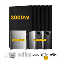 EcoFlow Stream Ultra X, système de stockage tout-en-un pour centrales solaires de balcon, avec 6 modules solaires bifaciaux JA Solar de 500 W, par Powerness 