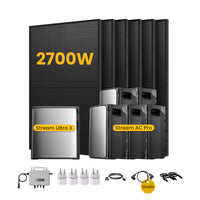 EcoFlow Stream Ultra X, système de stockage tout-en-un pour centrales solaires de balcon, avec 6 modules solaires bifaciaux JA Solar de 450 W, par Powerness 