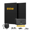 2048Wh thuisbatterij + 2 x 450W bifaciale zonnepanelen + 800W omvormer / Standaardverzending 