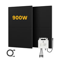 Kit de centrale solaire EcoFlow pour balcon, panneaux solaires bifaciaux 890/1000 Wc, onduleur 800 W, Powerness