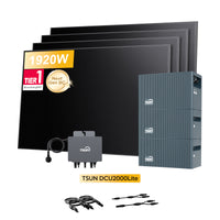 <tc>TSUN</tc> <tc>DCU</tc>2000Lite <tc>Batterie de stockage solaire</tc> pour <tc>Balcon</tc>centrales électriques, avec 4 x 480<tc>Wp</tc> Masque bifacial Sunpro BC Noir intégral <tc>Panneau solaire</tc>, par <tc>Powerness</tc>