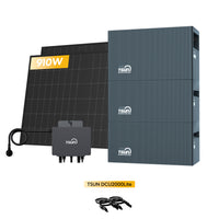 TSUN DCU2000Lite thuisbatterij voor Plug & Play zonnepanelen, met 2 x 450W bifaciale zonnepanelen & 800W micro-omvormer, van Powerness