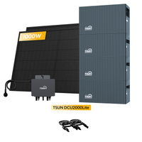 TSUN DCU2000Lite thuisbatterij voor Plug & Play zonnepanelen, met 2 x 500W bifaciale zonnepanelen & 800W micro-omvormer, van Powerness
