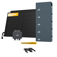 Système de stockage tout-en-un Growatt NOAH 2000 pour centrales solaires de balcon, avec 4 modules solaires bifaciaux JA Solar de 450 W, par Powerness 