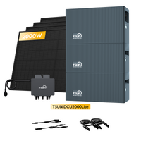 Système de stockage tout-en-un Growatt NOAH 2000 pour centrales solaires de balcon, avec 4 modules solaires bifaciaux JA Solar de 450 W, par Powerness 
