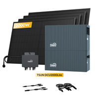 Système de stockage tout-en-un Growatt NOAH 2000 pour centrales solaires de balcon, avec 4 modules solaires bifaciaux JA Solar de 450 W, par Powerness 