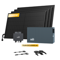 Système de stockage tout-en-un Growatt NOAH 2000 pour centrales solaires de balcon, avec 4 modules solaires bifaciaux JA Solar de 450 W, par Powerness 