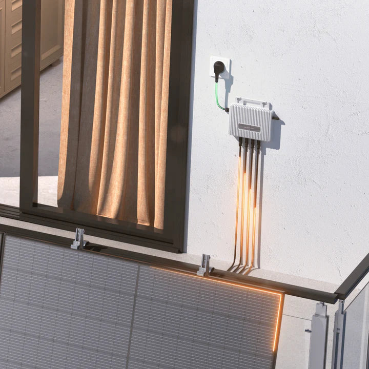 EcoFlow Balkonkraftwerk Set, 890/1000Wp Bifaziale Solarmodule, 800W Wechselrichter, Powerness