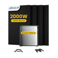 EcoFlow Stream Ultra X, All-in-One Speicher für Balkonkraftwerke, mit 4 x 500 JA Solar Bifaziale Solarmodule, by Powerness