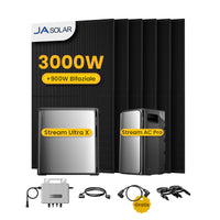 EcoFlow Stream Ultra X, All-in-One Speicher für Balkonkraftwerke, mit 6 x 500 JA Solar Bifaziale Solarmodule, by Powerness