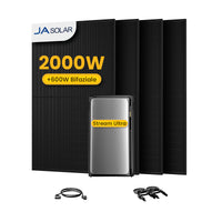 EcoFlow Stream Ultra, All-in-One Speicher für Balkonkraftwerke, mit 4 x 500 JA Solar Bifaziale Solarmodule, by Powerness