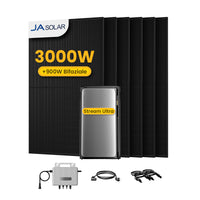 EcoFlow Stream Ultra, All-in-One Speicher für Balkonkraftwerke, mit 6 x 500 JA Solar Bifaziale Solarmodule, by Powerness