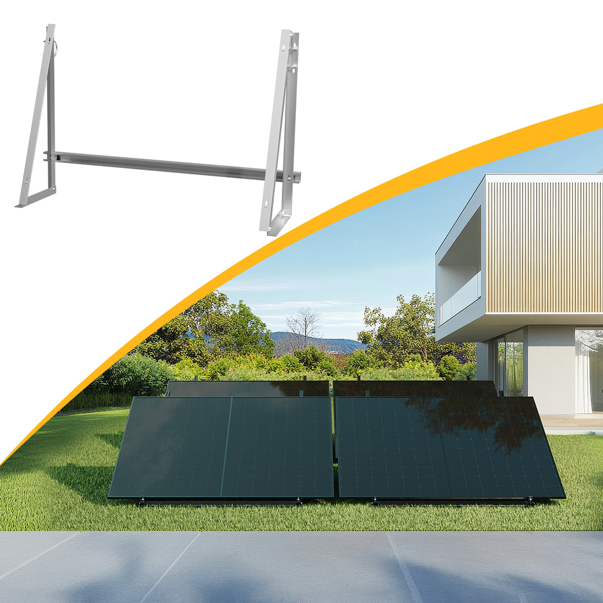 Support de fixation pour panneau solaire Powerness, centrale solaire pour balcon, jardin et crochet de balcon