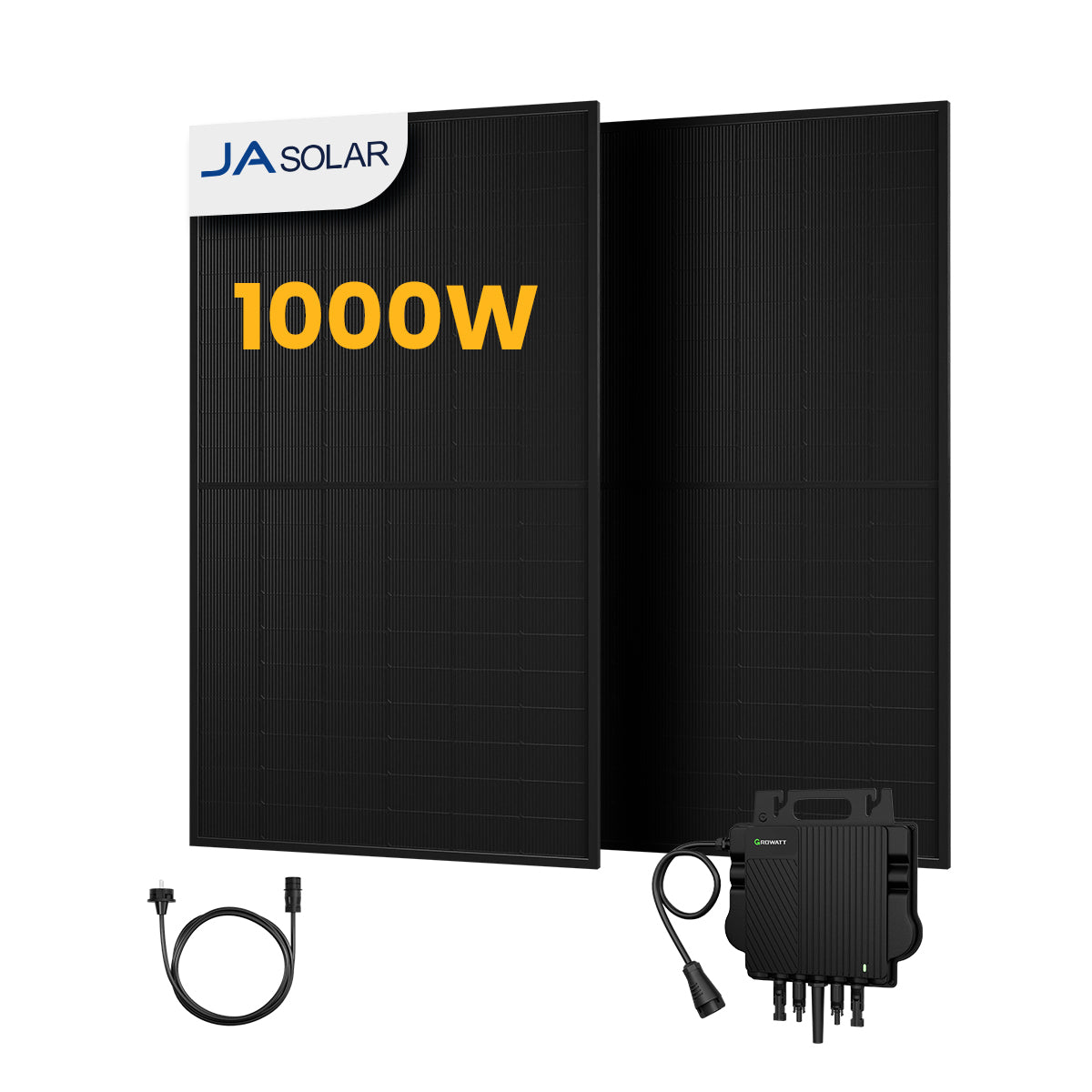 Growatt Balkonkraftwerk Set, 900/1000Wp Bifaziale Solarmodule, 800W Wechselrichter Sonderangebot