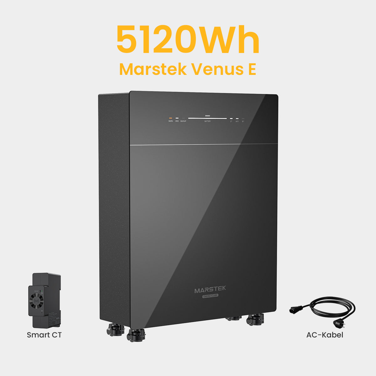 Marstek Venus-E 5,12kWh Speicher für Balkonkraftwerk AC gekoppelt All-in-One Solarspeicher