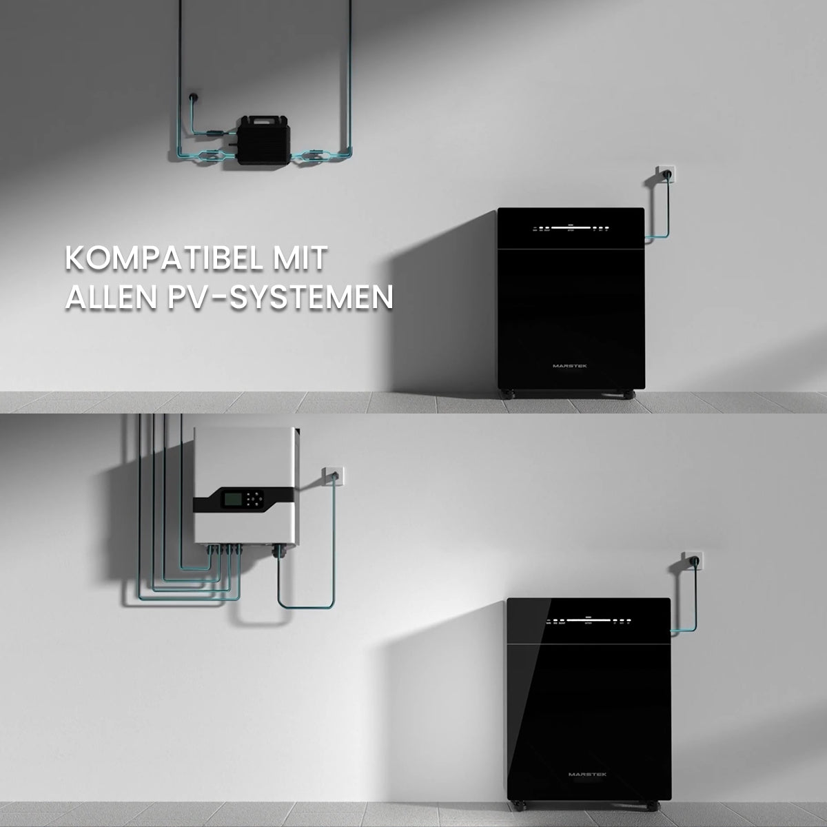 Marstek Venus-E 5,12kWh Speicher für Balkonkraftwerk AC gekoppelt All-in-One Solarspeicher